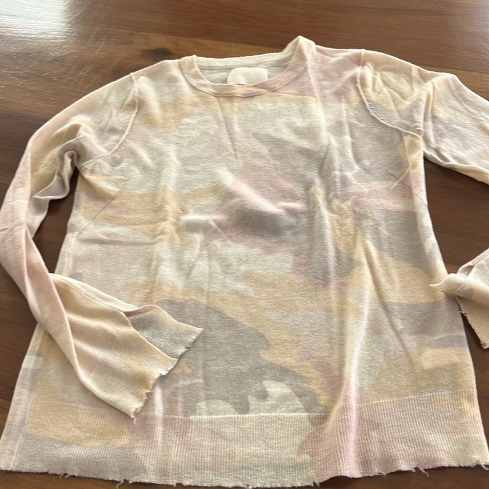 Zadig & Voltaire 100% long sleeve women’s Miss CP Camou featherweight sweater